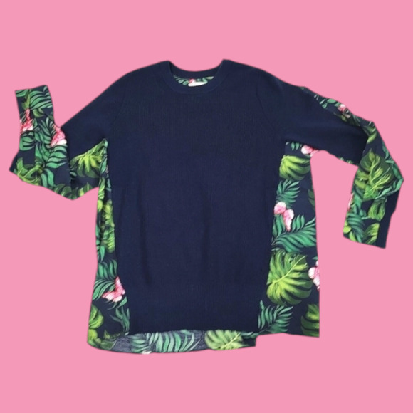 NEW Sandrine Rose French Worker XS Comfy Oversized Sweater Tropical Free People - Picture 7 of 14